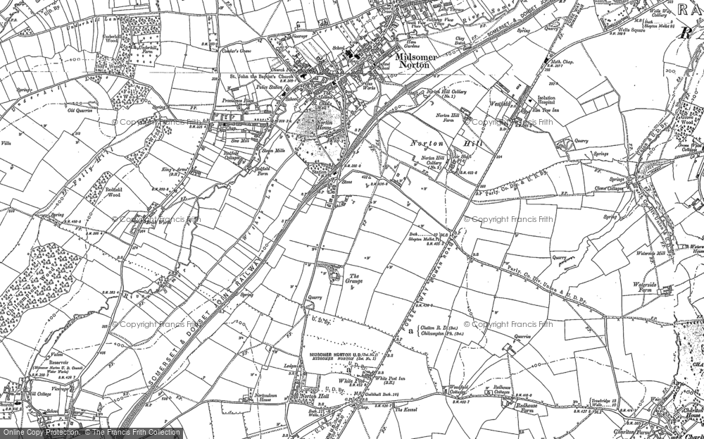 Old Map of Norton Hill, 1884 in 1884