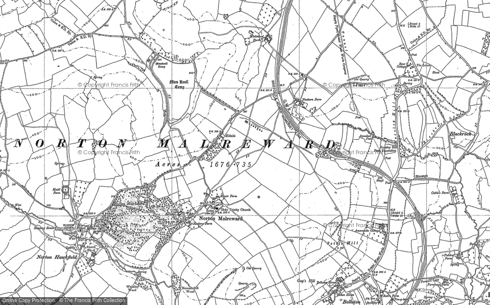 Old Map of Norton Malreward, 1883 in 1883