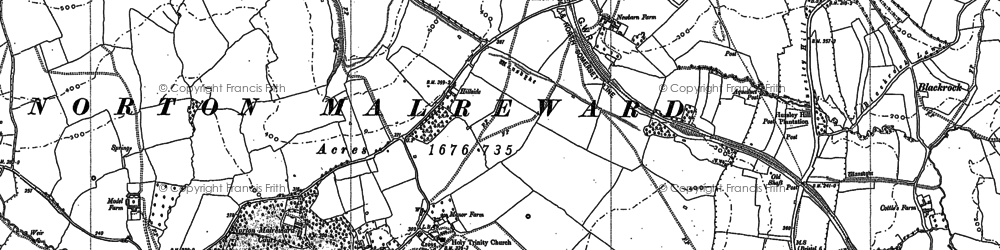 Old map of Norton Malreward in 1883