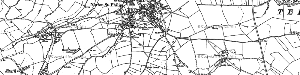 Old map of Norton St Philip in 1902