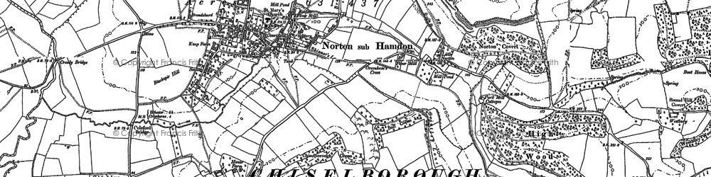 Old map of Norton Sub Hamdon in 1886