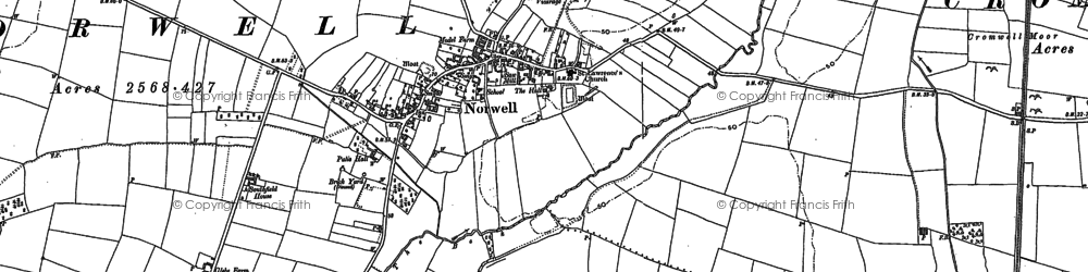 Old map of Norwell in 1884