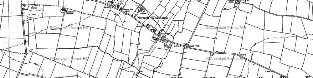 Old map of Norwell Woodhouse in 1884