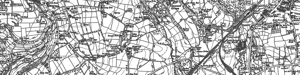 Old map of Priestley Green in 1892