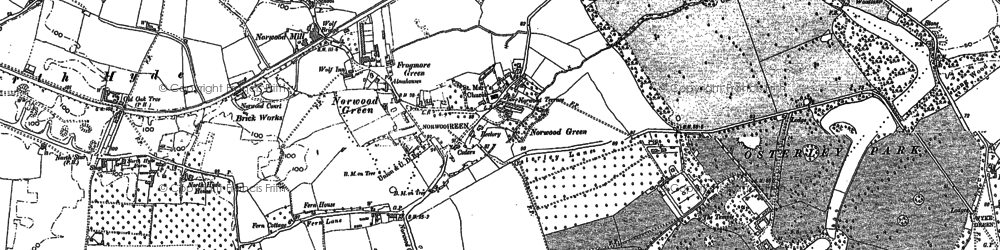 Old map of Norwood Green in 1894