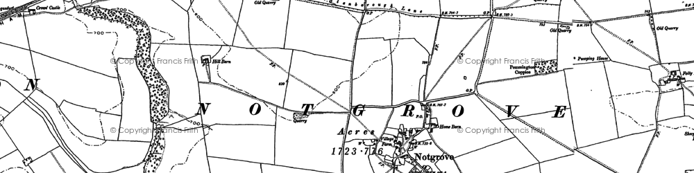 Old map of Notgrove in 1883