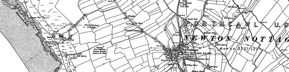 Old map of Nottage in 1897
