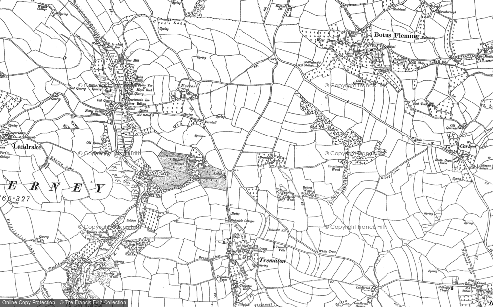 Old Map of Notter, 1865 - 1888 in 1865