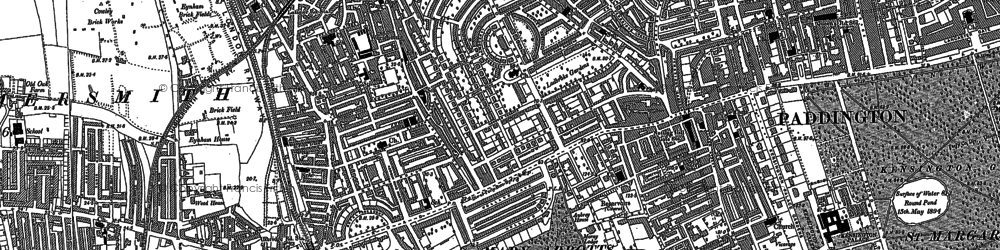 Old map of Notting Hill in 1894