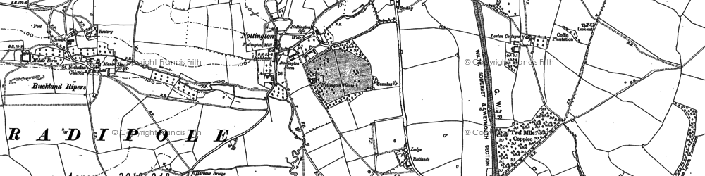Old map of Redlands in 1886