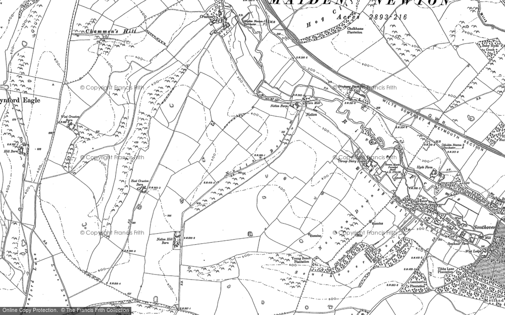 Old Map of Notton, 1886 - 1887 in 1886