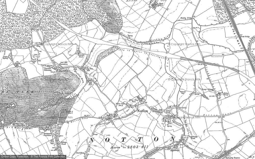 Old Map of Notton, 1891 in 1891