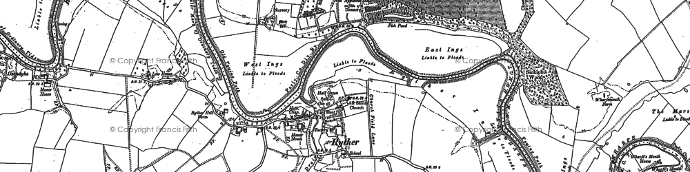 Old map of Bolton Grange in 1890