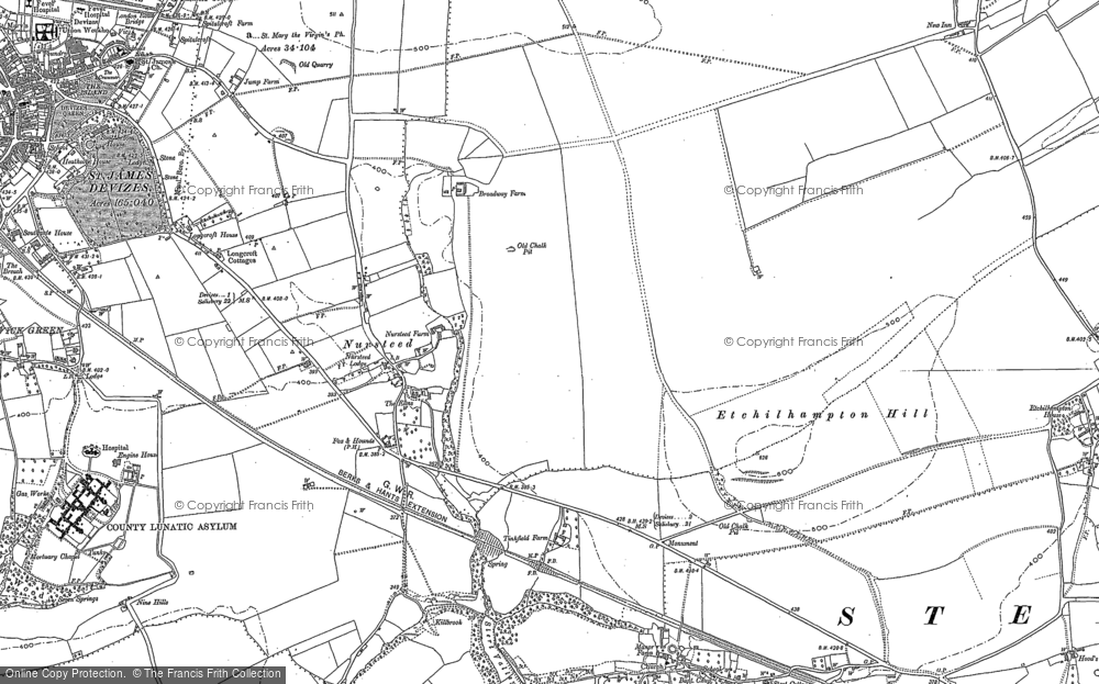 Old Map of Nursteed, 1899 in 1899