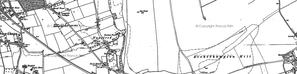 Old map of Nursteed in 1899