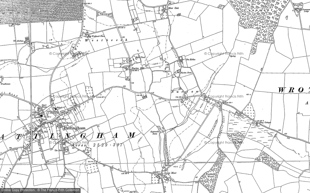 Old Map of Nurton, 1900 in 1900