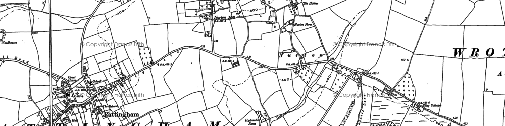 Old map of Nurton in 1900