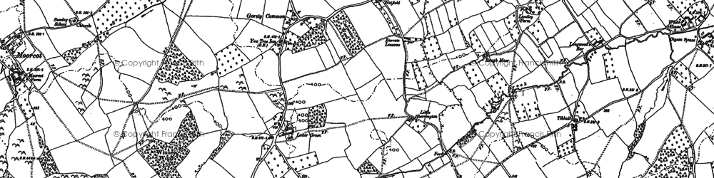 Old map of Nutfield in 1885