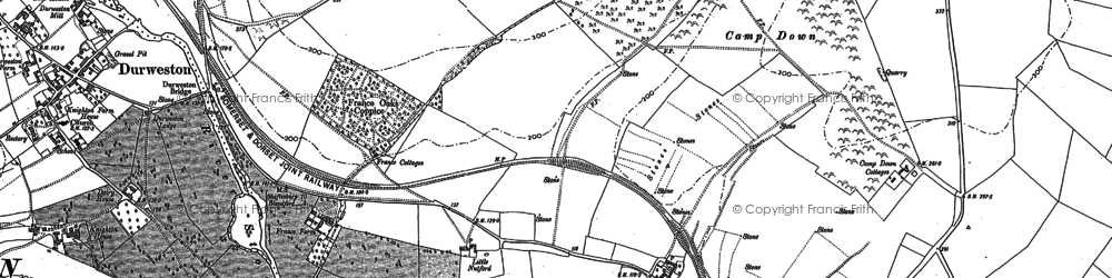 Old map of Bryanston School in 1886