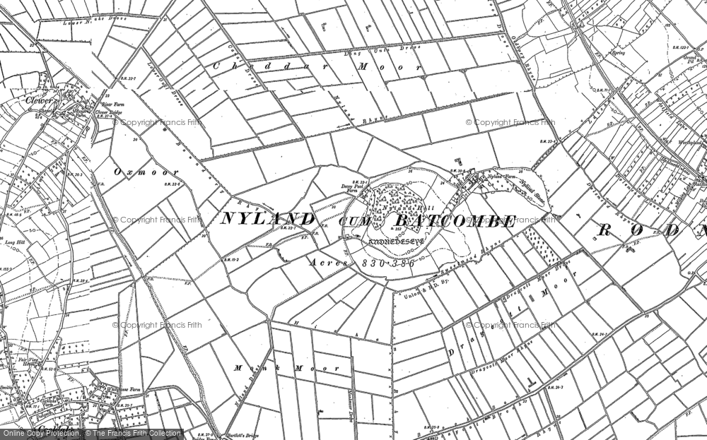 Old Map of Nyland, 1884 in 1884