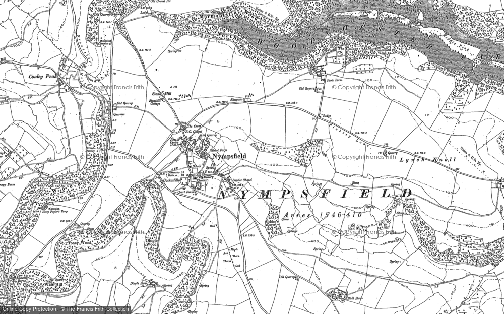 Old Map of Nympsfield, 1882 in 1882