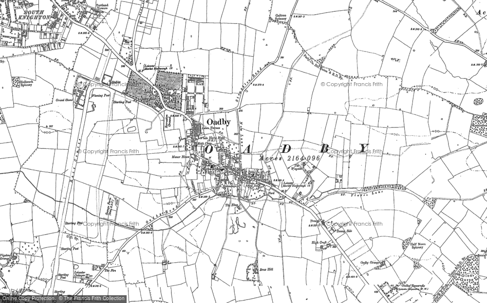 Old Map of Oadby, 1885 in 1885