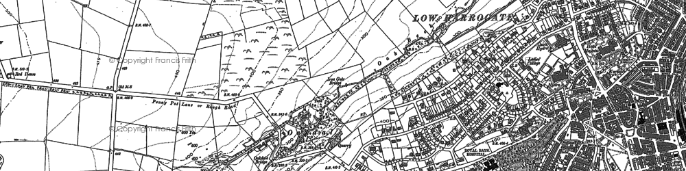 Old map of Oak Beck in 1889
