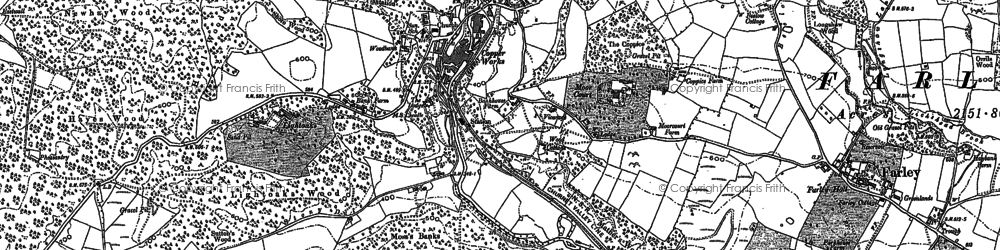 Old map of Lightoaks in 1880