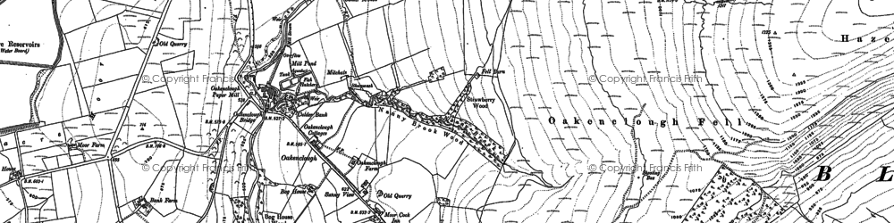 Old map of Barnacre Resrs in 1910