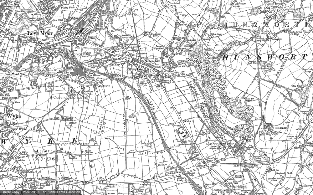 Old Map of Oakenshaw, 1882 - 1892 in 1882