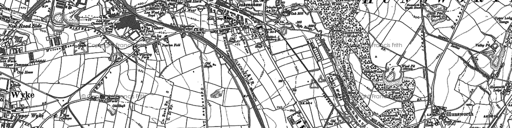 Old map of Oakenshaw in 1882