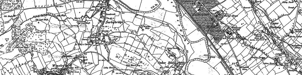 Old map of Oaker in 1879