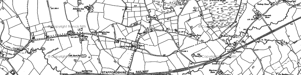 Old map of Oakhanger in 1908