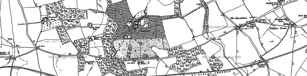 Old map of Cooper's Green in 1896