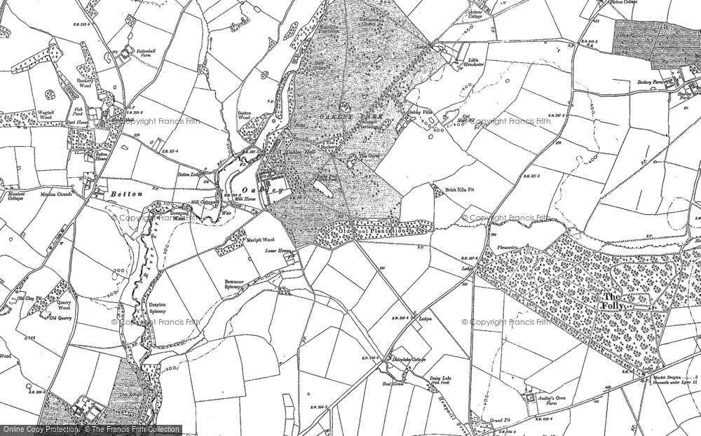 Old Map of Oakley, 1879 - 1900 in 1879