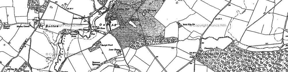 Old map of Oakley in 1879