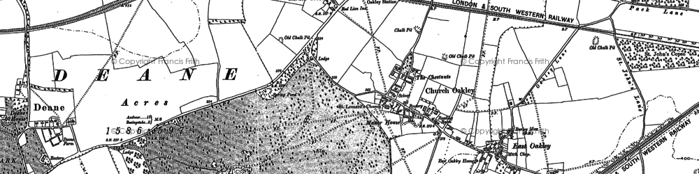 Old map of Oakley in 1894