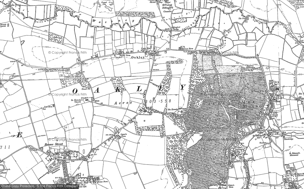 Old Map of Oakley, 1903 in 1903