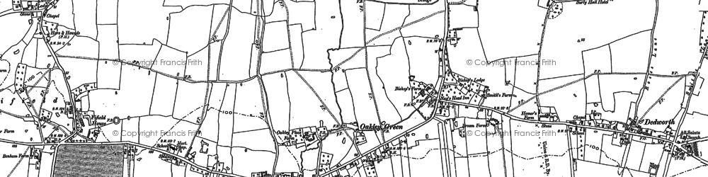 Old map of Oakley Green in 1910