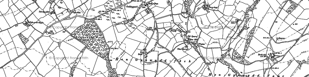 Old map of Bedw in 1885