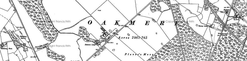 Old map of Abbots Moss in 1897