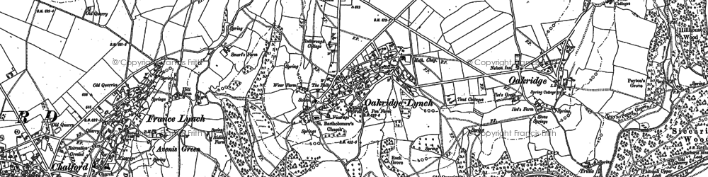 Old map of Oakridge Lynch in 1882