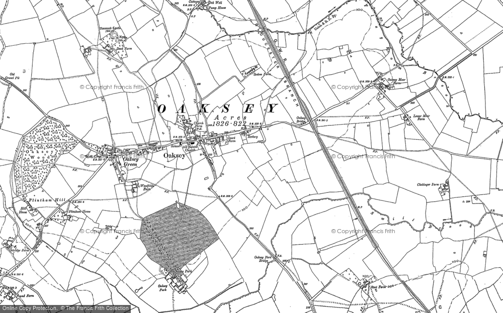 Old Map of Oaksey, 1898 - 1920 in 1898
