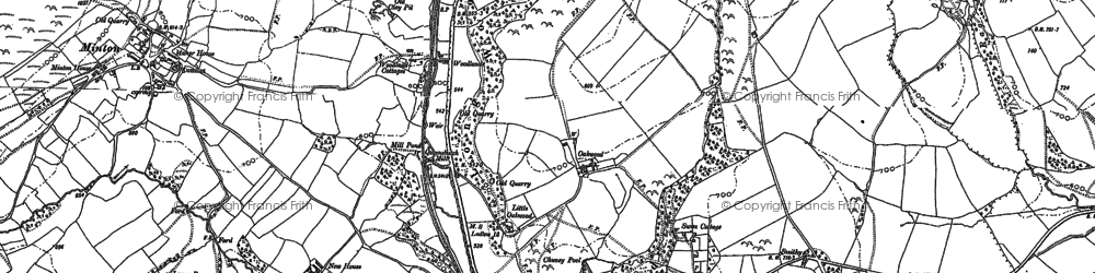 Old map of Oakwood in 1882