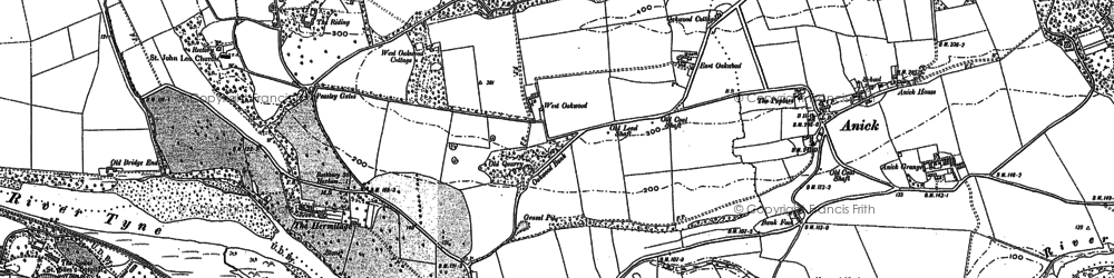 Old map of Broomhaugh Island in 1895