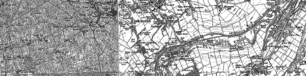 Old map of Damems in 1848