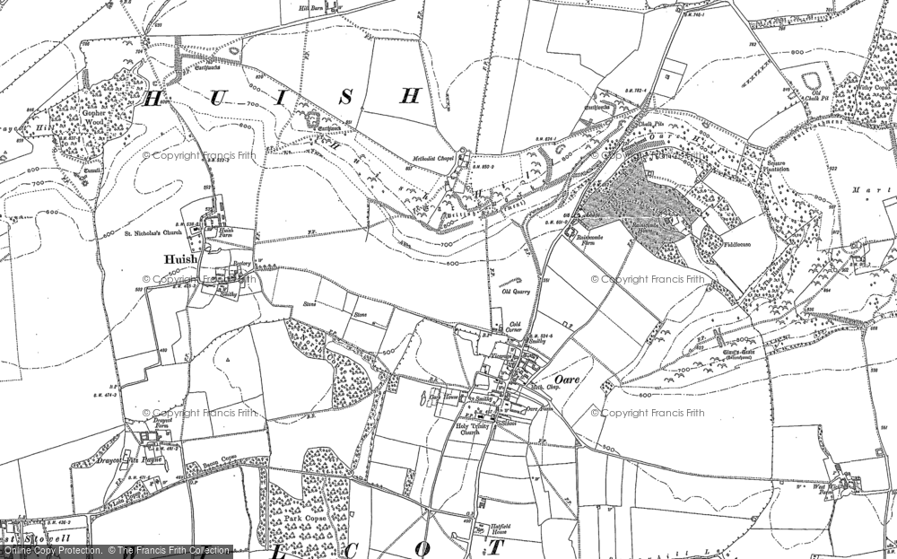 Old Map of Oare, 1899 in 1899