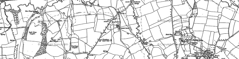 Old map of Bere Chapel in 1901