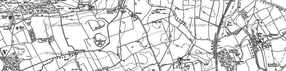 Old map of Occaney in 1890