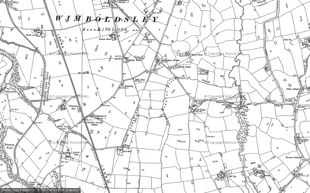 Old Map of Occlestone Green, 1897 in 1897